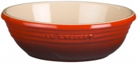 Le Creuset Stoneware Small 18-Ounce Oval Serving Bowl, Cherry Le Creuset Stoneware Small 18-Ounce Oval Serving Bowl, Cherry
