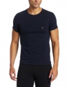 Emporio Armani Men's Cotton Stretch Crew Neck Tee, Navy, Medium