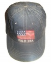 Polo Ralph Lauren Vintage USA Flag Cap Aviator Navy