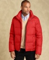 Bundle up for your big treks with this down-filled puffer jacket from Tommy Hilfiger.
