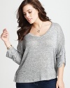 JET by John Eshaya Plus Size Ruched Sweater