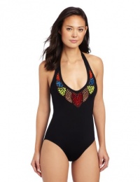Kenneth Cole Reaction Women's In Paradise Halter Mio Swimsuit Kenneth Cole Reaction Women's In Paradise Halter Mio Swimsuit