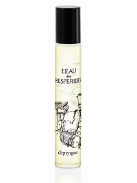 L'Eau de Hesperides Cologne in a discreet and elegant limited edition roll-on applicator. The metal ball intensifies the fresh nature of the Cologne, leaving a delicately dosed scented veil on the skin. L'Eau de Hesperides is a playful, zesty Cologne full of green freshness with a contrasting, provocative touch, with notes of bitter orange, peppermint, and everlasting flower. 0.7 oz. L'Eau de Hesperides Cologne in a discreet and elegant limited edition roll-on applicator. The metal ball intensifies the fresh nature of the Cologne, leaving a delicately dosed scented veil on the skin. L'Eau de Hesperides is a playful, zesty Cologne full of green freshness with a contrasting, provocative touch, with notes of bitter orange, peppermint, and everlasting flower. 0.7 oz.