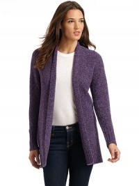 THE LOOKCozy, textured knit constructionOpen frontRibbed cuffs and hemTHE FITAbout 30 from shoulder to hemTHE MATERIALMerino wool/nylon/cashmereCARE & ORIGINHand washImportedModel shown is 5'9½ (176cm) wearing US size Small. THE LOOKCozy, textured knit constructionOpen frontRibbed cuffs and hemTHE FITAbout 30 from shoulder to hemTHE MATERIALMerino wool/nylon/cashmereCARE & ORIGINHand washImportedModel shown is 5'9½ (176cm) wearing US size Small.