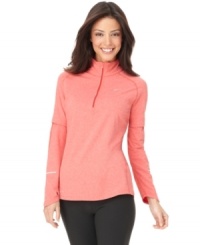 Nike's half zip top with Dri-Fit technology from Nike is breathable and ultra-comfy. Perfect for working out, toss it on when there's a nip in the air. (Clearance) Nike's half zip top with Dri-Fit technology from Nike is breathable and ultra-comfy. Perfect for working out, toss it on when there's a nip in the air. (Clearance)