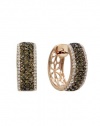 Effy Jewlery Caviar Cognac and White Diamond Earrings, 1.30 TCW