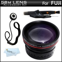 58mm Telephoto Lens Kit For Fuji FujiFilm Finepix HS20 EXR, HS30EXR, HS30 EXR, HS25EXR, HS25 EXR,Fujifilm X-E1, HS50EXR Digital Camera Includes High Definition 2.2x Telephoto Lens + LensPen Cleaning Kit + Lens Cap Keeper + Microfiber Cleaning Cloth 58mm Telephoto Lens Kit For Fuji FujiFilm Finepix HS20 EXR, HS30EXR, HS30 EXR, HS25EXR, HS25 EXR,Fujifilm X-E1, HS50EXR Digital Camera Includes High Definition 2.2x Telephoto Lens + LensPen Cleaning Kit + Lens Cap Keeper + Microfiber Cleaning Cloth