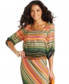 The peasant top gets a bright and bold update from Cha Cha Vente, thanks to allover diagonal stripes.