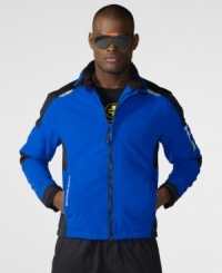 A sleek coating delivers high shine and superior water-resistant properties to the Rugged Access Jacket, designed in a pieced construction for a full range of motion. A sleek coating delivers high shine and superior water-resistant properties to the Rugged Access Jacket, designed in a pieced construction for a full range of motion.