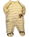 Little Me Layette Footie, Monkey Stripe, Ivory