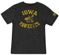 Iowa Hawkeyes Black Gym Class Adidas Originals Tri-Blend Vintage Tee Iowa Hawkeyes Black Gym Class Adidas Originals Tri-Blend Vintage Tee