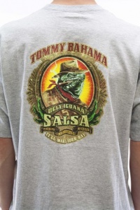 Tommy Bahama Men's Short Sleeve Crew Neck Ugly Iguana Tee Shirt Special Gray Tommy Bahama Men's Short Sleeve Crew Neck Ugly Iguana Tee Shirt Special Gray