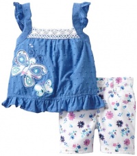Nannette Baby-girls Infant 2 Piece Woven Top and Short Set, Blue Medium, 12 Months Nannette Baby-girls Infant 2 Piece Woven Top and Short Set, Blue Medium, 12 Months