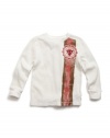 GUESS Kids Boys Little Boy Long-Sleeve Thermal Tee with , OFF WHITE (3T)