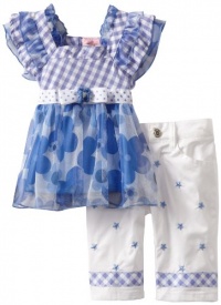 Nannette Baby-girls Infant 2 Piece Floral Pant Set, Blue, 12 Months Nannette Baby-girls Infant 2 Piece Floral Pant Set, Blue, 12 Months