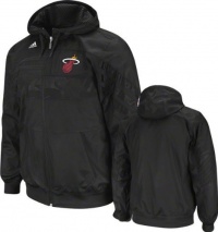 Miami Heat Adidas Pre-Game On Court Full Zip Hooded Sweatshirt (Medium ) Miami Heat Adidas Pre-Game On Court Full Zip Hooded Sweatshirt (Medium )