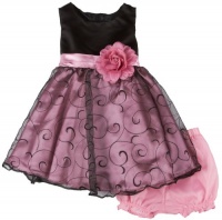 Nannette Baby-girls Infant Flower Embroidered Dress, Black/Pink, 24 Months Nannette Baby-girls Infant Flower Embroidered Dress, Black/Pink, 24 Months