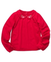 With a variety of soft, sweet colors, pick one of these Osh Kosh tops to complement her lovely looks. With a variety of soft, sweet colors, pick one of these Osh Kosh tops to complement her lovely looks.