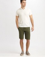 These easy, comfortable cotton twill shorts are a must-have piece for your spring wardrobe. Narrow waist with belt loops and hidden drawstringZip fly and button closureFront slash pocketsBack button-flap pocketsInseam, about 10½70% cotton/30% nylonMachine washImported