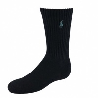 Polo Ralph Lauren boys crew socks black 3pairs - 8-9.5 (shoe size 13-3) Polo Ralph Lauren boys crew socks black 3pairs - 8-9.5 (shoe size 13-3)