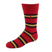 Polo Ralph Lauren boys Stripe Slack Crew socks red 1pair - 4-7 (shoe size 10-13) Polo Ralph Lauren boys Stripe Slack Crew socks red 1pair - 4-7 (shoe size 10-13)
