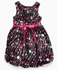 Sweet as candy. She'll look dainty and darling in this swirl dot dress from Sweet Heart Rose, a perfect style to show off. Sweet as candy. She'll look dainty and darling in this swirl dot dress from Sweet Heart Rose, a perfect style to show off.