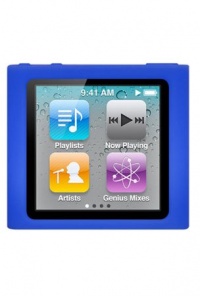 Premium Blue Soft Silicon Gel Skin Case Cover for the Apple iPod Nano 6 Gen, 6th Generation