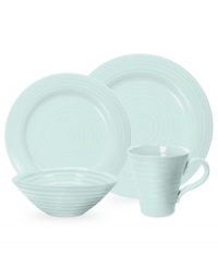 From celebrated chef and writer Sophie Conran comes incredibly durable dinnerware for every step of the meal, from oven to table. A ribbed texture gives the Celadon 4-piece place settings a charming look of traditional hand thrown pottery. Shown in white. From celebrated chef and writer Sophie Conran comes incredibly durable dinnerware for every step of the meal, from oven to table. A ribbed texture gives the Celadon 4-piece place settings a charming look of traditional hand thrown pottery. Shown in white.