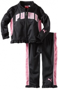 Puma - Kids Baby-Girls Infant Tricot Jacket And Pant Set, Black, 12 Months Puma - Kids Baby-Girls Infant Tricot Jacket And Pant Set, Black, 12 Months