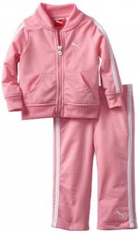 Puma - Kids Baby-girls Infant Tricot Track Jacket And Pant Set, Pink, 12 Months