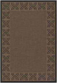 Couristan 1523/0121 Recife Summer Chimes Cocoa/Black Rug, 7-Feet 6-Inch Square Couristan 1523/0121 Recife Summer Chimes Cocoa/Black Rug, 7-Feet 6-Inch Square