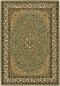 Couristan 7010/0005 Izmir Royal Kashan/Sage-Ivory Border 2-Feet by 3-Feet 11-Inch Rug