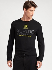 This long-sleeved crewneck is rendered in breathable cotton jersey and accented with graphic prints for adventurous appeal.CrewneckCottonMachine washImported This long-sleeved crewneck is rendered in breathable cotton jersey and accented with graphic prints for adventurous appeal.CrewneckCottonMachine washImported