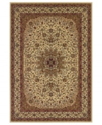 Offering timeless Persian-inspired patternwork in a simply stunning cream and gold palette, the Tamena area rug from Couristan brings intricate beauty to your floors. Woven of heat-set Courton™ polypropylene, a synthetic fiber that's meticulously crafted for durability.