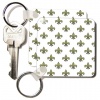 Small gold Fleur de lys design on a white background - Set Of 4 Key Chains