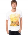 Pop some color into your casual style with this graphic t-shirt from Buffalo David Bitton.