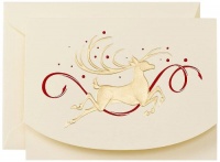 Crane & Co. Hand Engraved Leaping Stag Holiday Card (KN9253V) Crane & Co. Hand Engraved Leaping Stag Holiday Card (KN9253V)