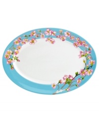An inspiration, Cru's Madison oval platter is designed and named for Madison Arnold, who dreamed of seeing New York but succumbed to leukemia at age 14. Lush cherry blossoms evoke springtime in Madison Square Park and complement Lauderdale dinnerware, too. An inspiration, Cru's Madison oval platter is designed and named for Madison Arnold, who dreamed of seeing New York but succumbed to leukemia at age 14. Lush cherry blossoms evoke springtime in Madison Square Park and complement Lauderdale dinnerware, too.