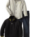 Kenneth Cole Boys 2-7 Jacket with Shirt and Jean, Black, 5