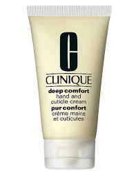Treat hands to 12-hour hydration and soothing comfort. Rich, restorative cream strengthens skin's moisture barrier against environmental stressors. Even boosts skin's ability to retain moisture, so hands look and feel smoother. Conditions cuticles and nails. 2.5 oz. Treat hands to 12-hour hydration and soothing comfort. Rich, restorative cream strengthens skin's moisture barrier against environmental stressors. Even boosts skin's ability to retain moisture, so hands look and feel smoother. Conditions cuticles and nails. 2.5 oz.
