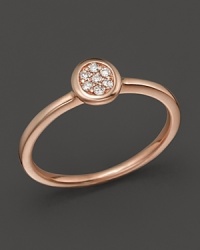 Diamonds glitter in a 14K. rose gold setting. Diamonds glitter in a 14K. rose gold setting.