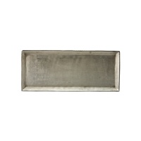Organically molded under fire, this handmade tray exudes metal artistry with a New York edge. Organically molded under fire, this handmade tray exudes metal artistry with a New York edge.