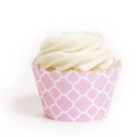 Dress My Cupcake Pink Spanish Tile Cupcake Wrappers, Set of 12 Dress My Cupcake Pink Spanish Tile Cupcake Wrappers, Set of 12
