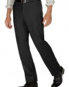 Calvin Klein CK Mens Black Wool Dress Pants Trousers Flat Front