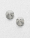 From the Mini Collection. Simple geometric cone-shaped studs add subtle shimmer and architectural elegance.Silverplated brassDiameter, about ½Sterling silver post backMade in USA