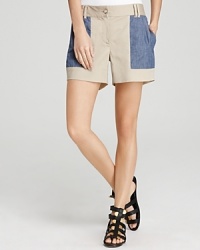 Thakoon Addition Shorts - Khaki & Denim Cargo