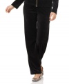 These petite lounge pants from Jones New York Signature offer luxe comfort in cushy velour. (Clearance)