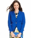 Suit up in Alfani's bright petite blazer - pair it with a sleek sheath dress for a smart work-ready ensemble.