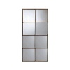 Decorative yet functional, this paned mirror makes a distinctive impression.