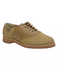 Bring the 50s back with the Enfield Oxfords by GH Bass. These traditional saddle shoes are always in style with a classic silhouette and lace-up details. Bring the 50s back with the Enfield Oxfords by GH Bass. These traditional saddle shoes are always in style with a classic silhouette and lace-up details.